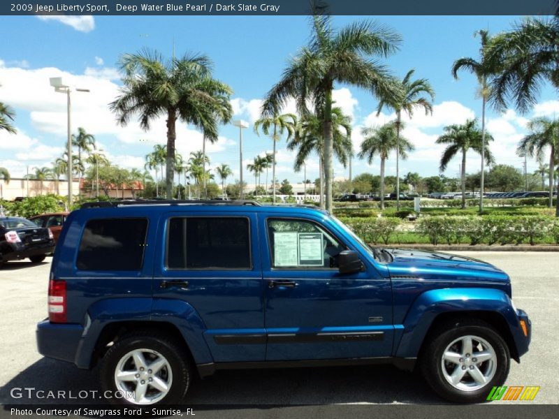 Deep Water Blue Pearl / Dark Slate Gray 2009 Jeep Liberty Sport