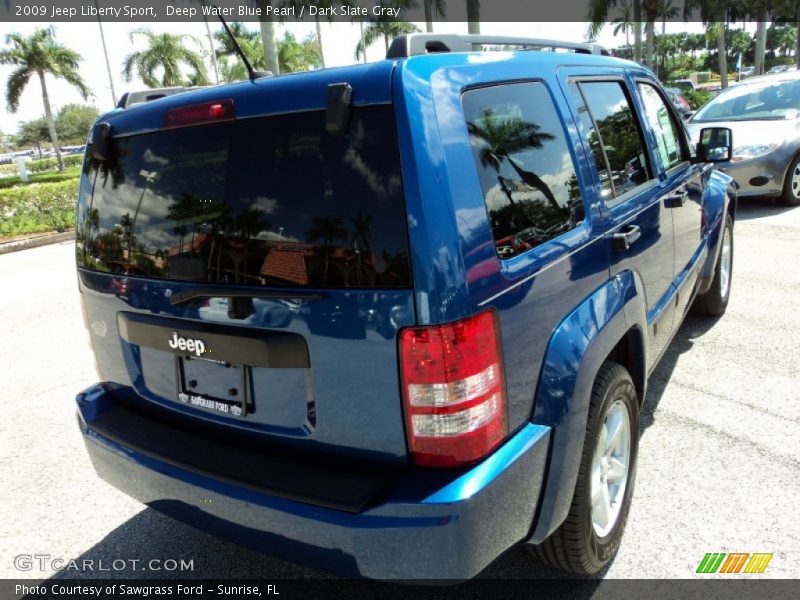 Deep Water Blue Pearl / Dark Slate Gray 2009 Jeep Liberty Sport