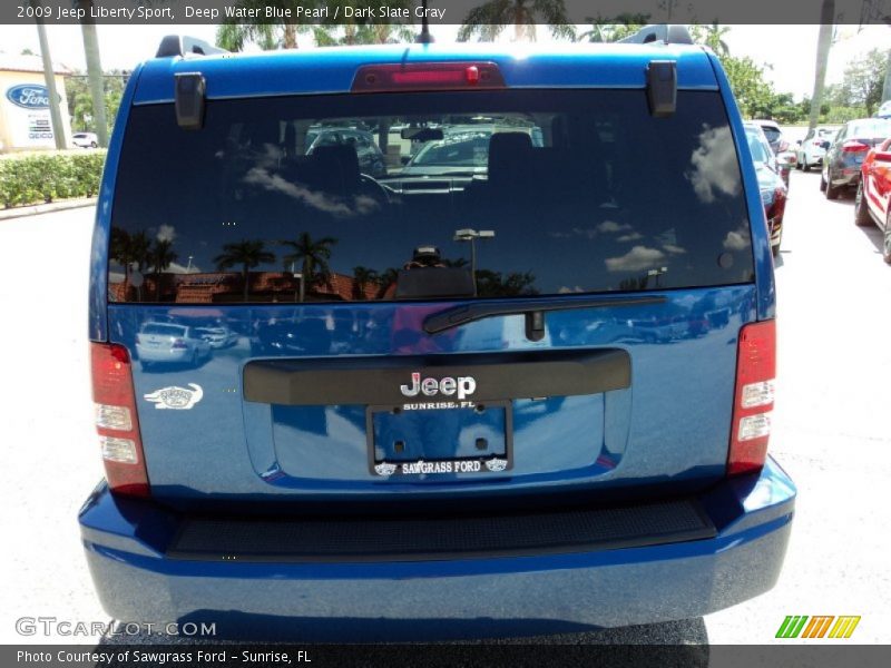 Deep Water Blue Pearl / Dark Slate Gray 2009 Jeep Liberty Sport
