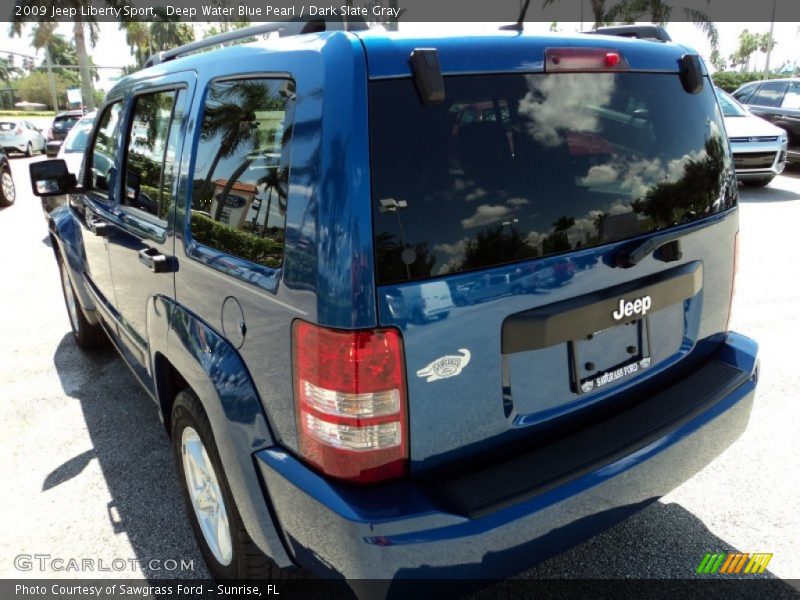 Deep Water Blue Pearl / Dark Slate Gray 2009 Jeep Liberty Sport