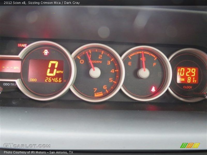 Sizzling Crimson Mica / Dark Gray 2012 Scion xB