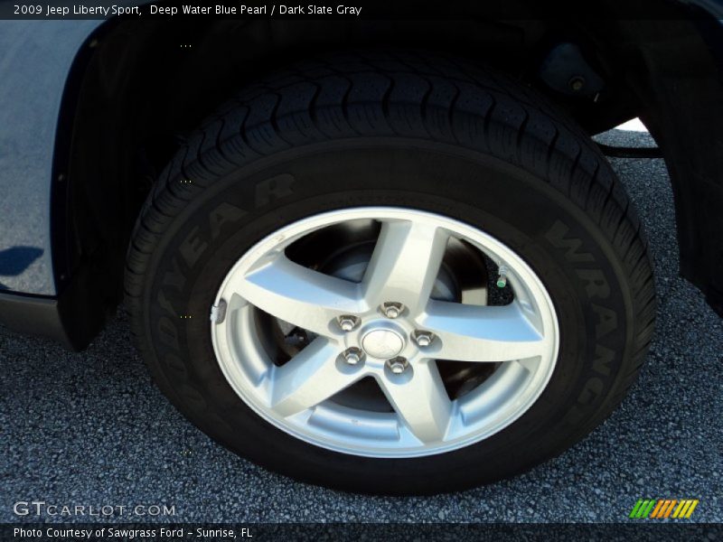 Deep Water Blue Pearl / Dark Slate Gray 2009 Jeep Liberty Sport