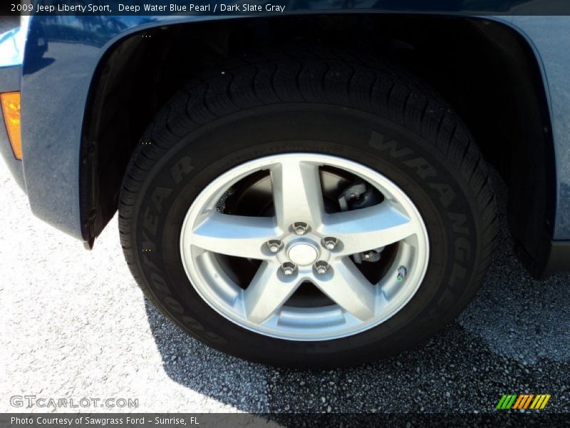 Deep Water Blue Pearl / Dark Slate Gray 2009 Jeep Liberty Sport