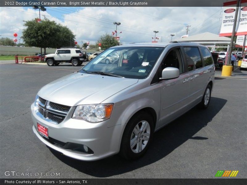 Bright Silver Metallic / Black/Light Graystone 2012 Dodge Grand Caravan Crew