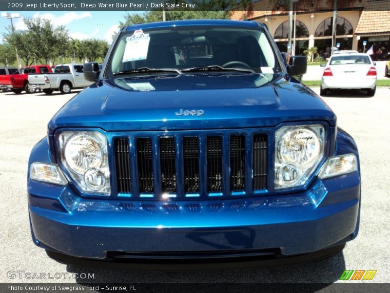 Deep Water Blue Pearl / Dark Slate Gray 2009 Jeep Liberty Sport
