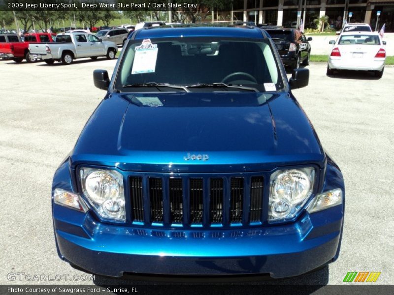 Deep Water Blue Pearl / Dark Slate Gray 2009 Jeep Liberty Sport