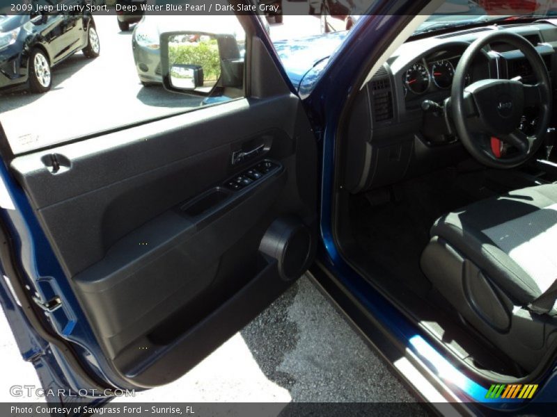 Deep Water Blue Pearl / Dark Slate Gray 2009 Jeep Liberty Sport