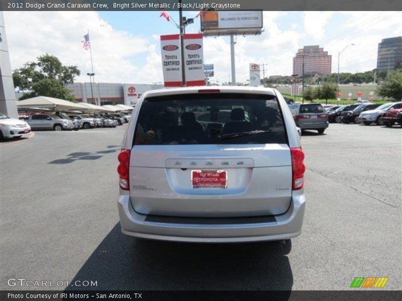 Bright Silver Metallic / Black/Light Graystone 2012 Dodge Grand Caravan Crew