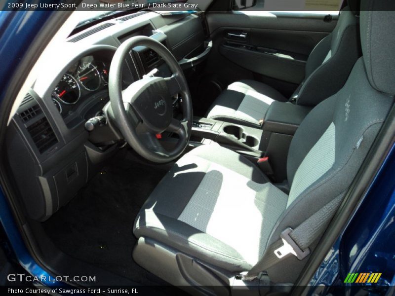 Deep Water Blue Pearl / Dark Slate Gray 2009 Jeep Liberty Sport