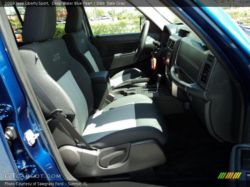 Deep Water Blue Pearl / Dark Slate Gray 2009 Jeep Liberty Sport