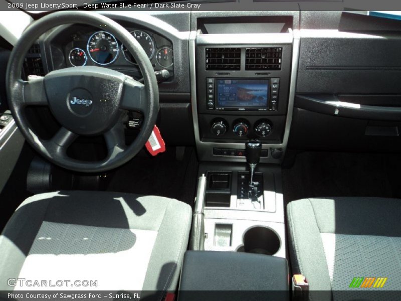 Deep Water Blue Pearl / Dark Slate Gray 2009 Jeep Liberty Sport