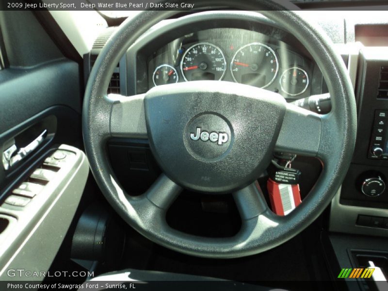 Deep Water Blue Pearl / Dark Slate Gray 2009 Jeep Liberty Sport