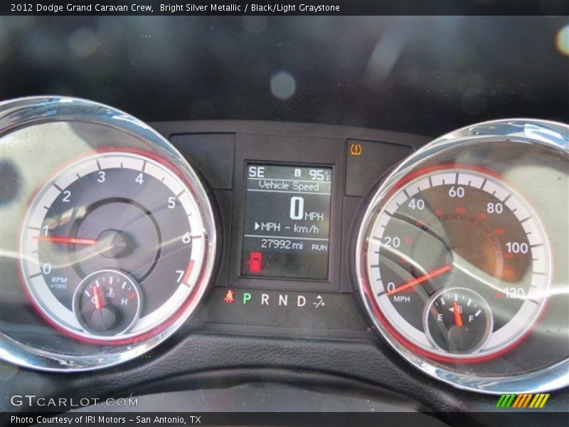 Bright Silver Metallic / Black/Light Graystone 2012 Dodge Grand Caravan Crew