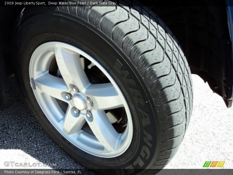 Deep Water Blue Pearl / Dark Slate Gray 2009 Jeep Liberty Sport