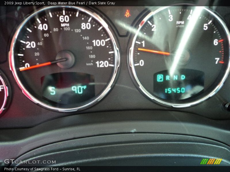 Deep Water Blue Pearl / Dark Slate Gray 2009 Jeep Liberty Sport
