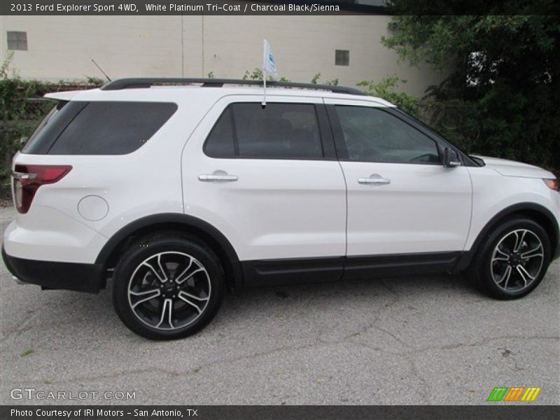 White Platinum Tri-Coat / Charcoal Black/Sienna 2013 Ford Explorer Sport 4WD