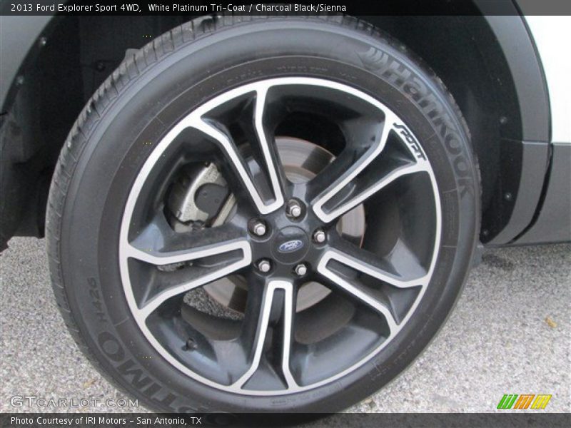 White Platinum Tri-Coat / Charcoal Black/Sienna 2013 Ford Explorer Sport 4WD