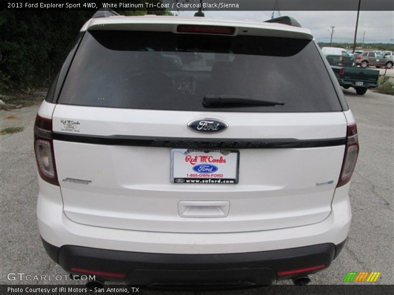 White Platinum Tri-Coat / Charcoal Black/Sienna 2013 Ford Explorer Sport 4WD