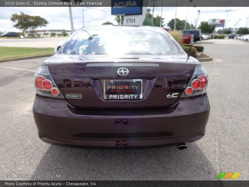 Sizzling Crimson Mica / Dark Charcoal 2010 Scion tC