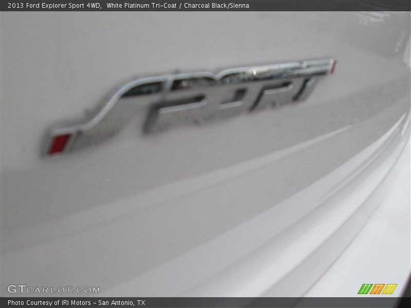 White Platinum Tri-Coat / Charcoal Black/Sienna 2013 Ford Explorer Sport 4WD