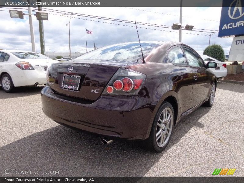 Sizzling Crimson Mica / Dark Charcoal 2010 Scion tC