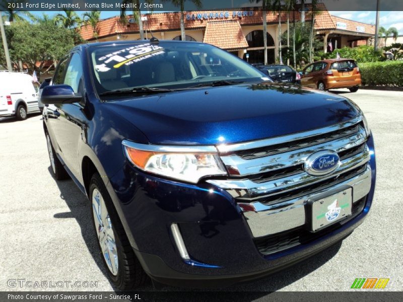 Kona Blue Metallic / Sienna 2011 Ford Edge Limited