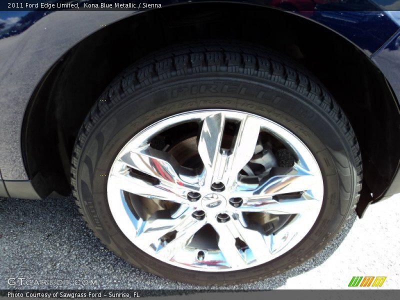 Kona Blue Metallic / Sienna 2011 Ford Edge Limited
