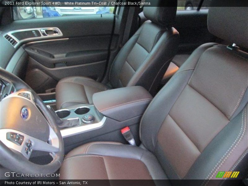 White Platinum Tri-Coat / Charcoal Black/Sienna 2013 Ford Explorer Sport 4WD
