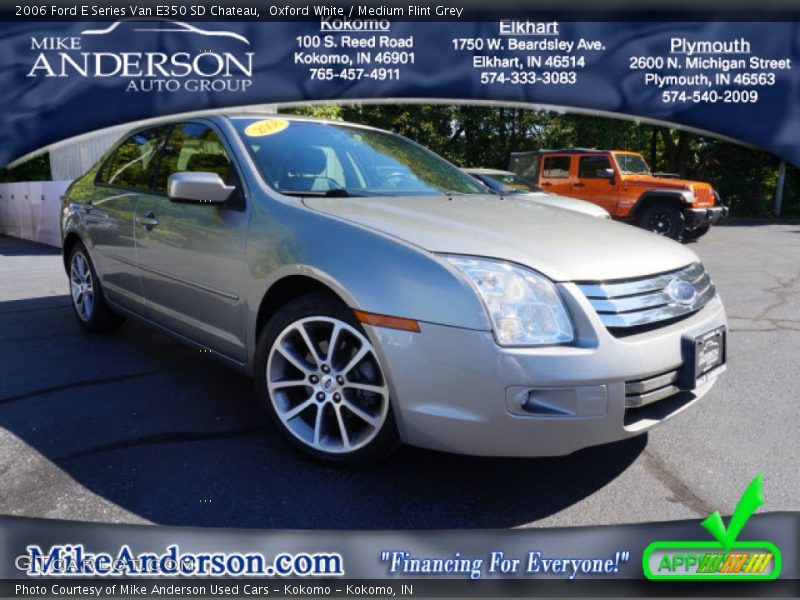 Oxford White / Medium Flint Grey 2006 Ford E Series Van E350 SD Chateau