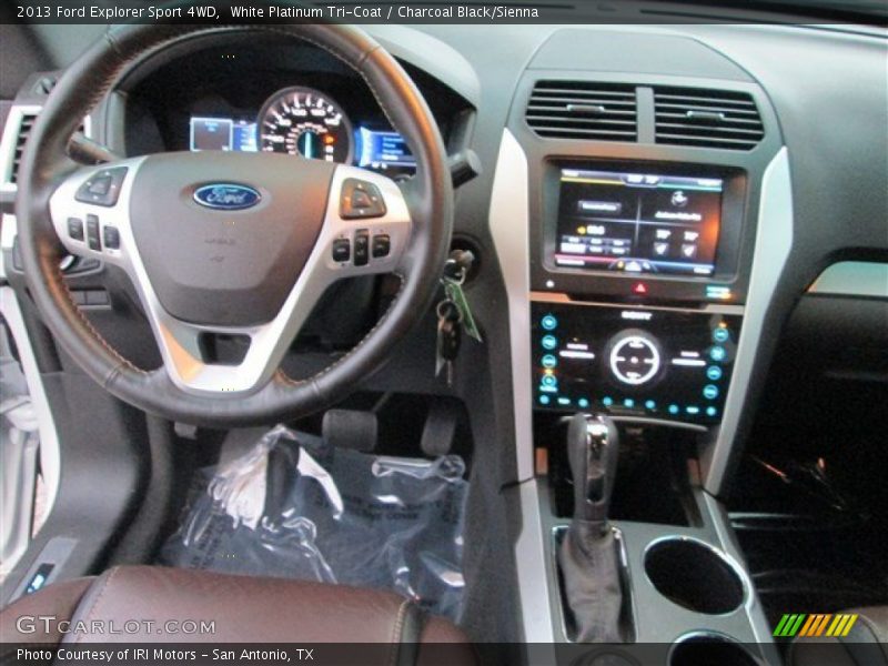 White Platinum Tri-Coat / Charcoal Black/Sienna 2013 Ford Explorer Sport 4WD