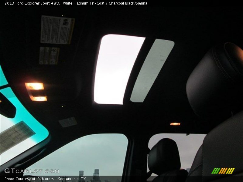 White Platinum Tri-Coat / Charcoal Black/Sienna 2013 Ford Explorer Sport 4WD
