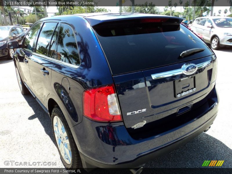 Kona Blue Metallic / Sienna 2011 Ford Edge Limited