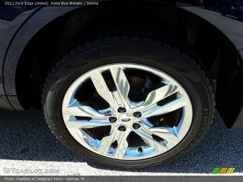 Kona Blue Metallic / Sienna 2011 Ford Edge Limited