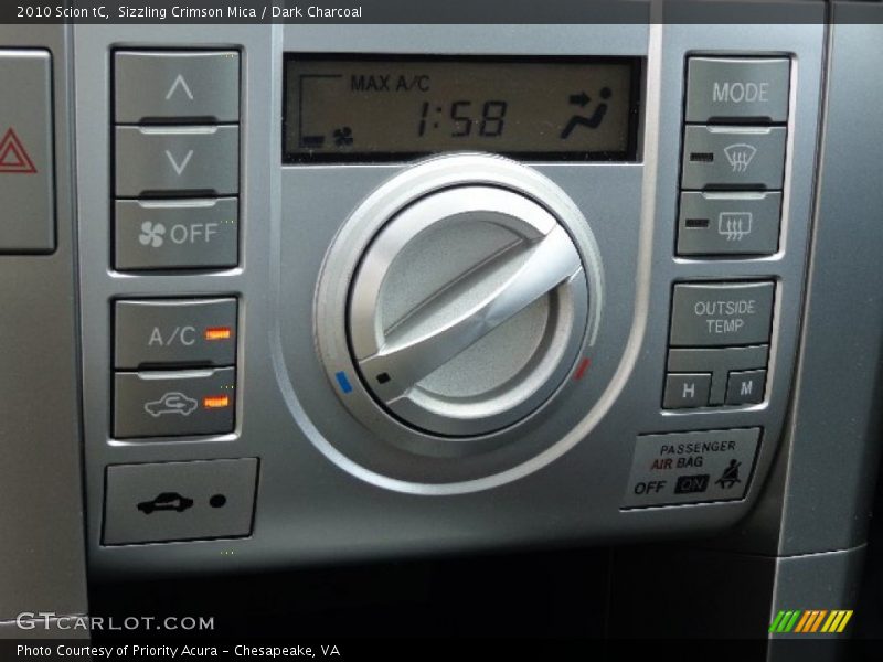 Sizzling Crimson Mica / Dark Charcoal 2010 Scion tC