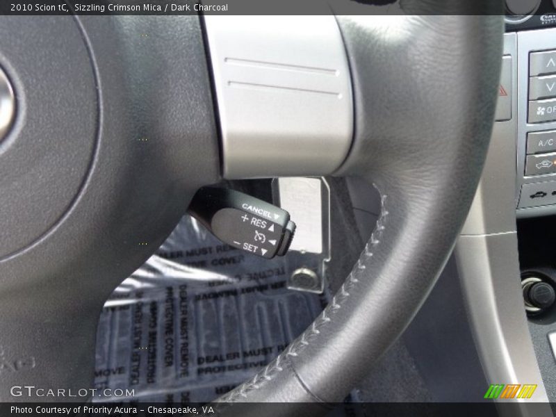 Sizzling Crimson Mica / Dark Charcoal 2010 Scion tC