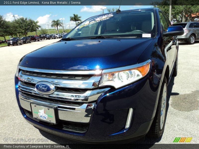 Kona Blue Metallic / Sienna 2011 Ford Edge Limited
