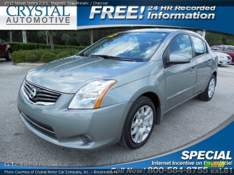 Magnetic Gray Metallic / Charcoal 2012 Nissan Sentra 2.0 S