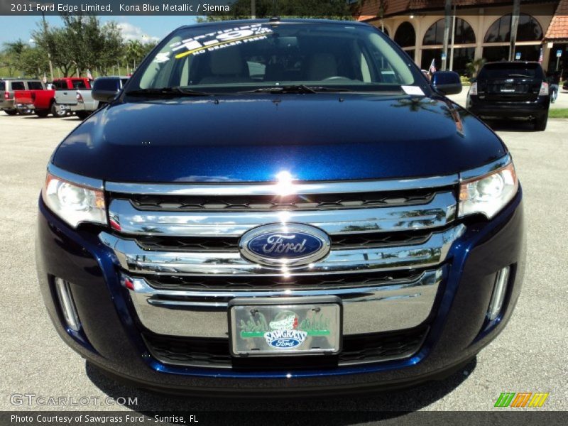 Kona Blue Metallic / Sienna 2011 Ford Edge Limited