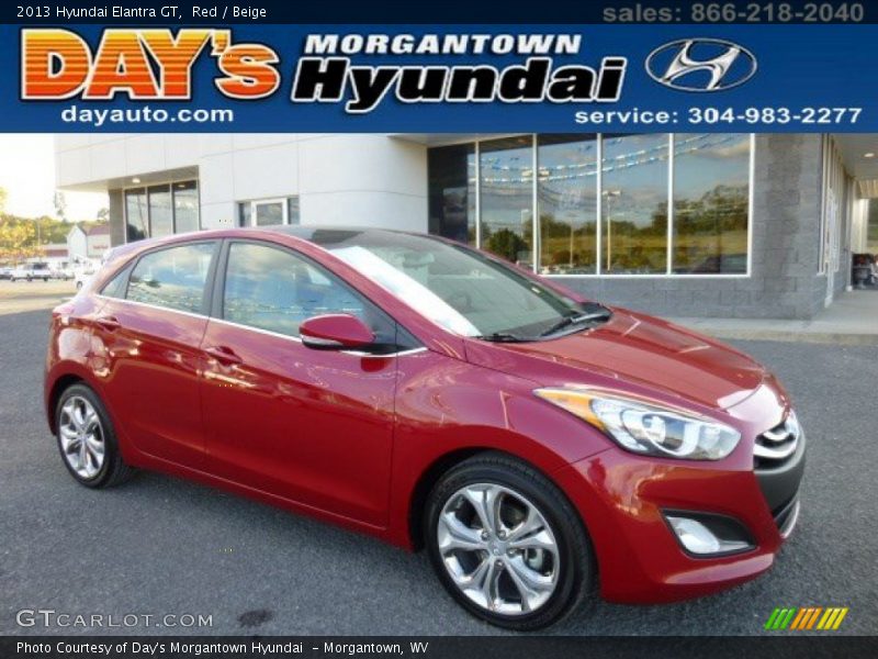 Red / Beige 2013 Hyundai Elantra GT