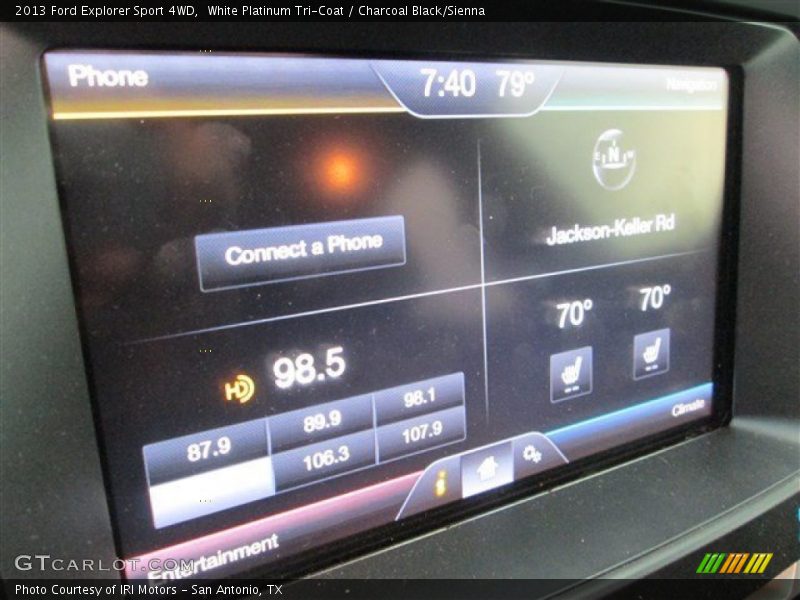 White Platinum Tri-Coat / Charcoal Black/Sienna 2013 Ford Explorer Sport 4WD