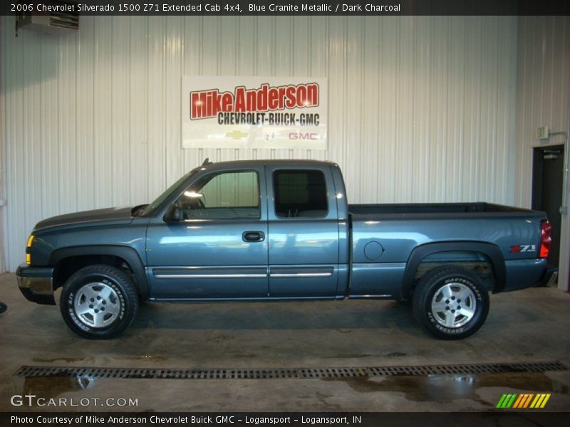 Blue Granite Metallic / Dark Charcoal 2006 Chevrolet Silverado 1500 Z71 Extended Cab 4x4