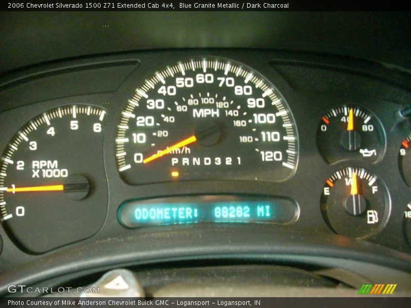 Blue Granite Metallic / Dark Charcoal 2006 Chevrolet Silverado 1500 Z71 Extended Cab 4x4