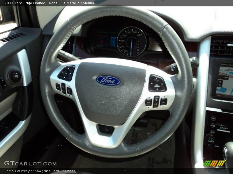 Kona Blue Metallic / Sienna 2011 Ford Edge Limited