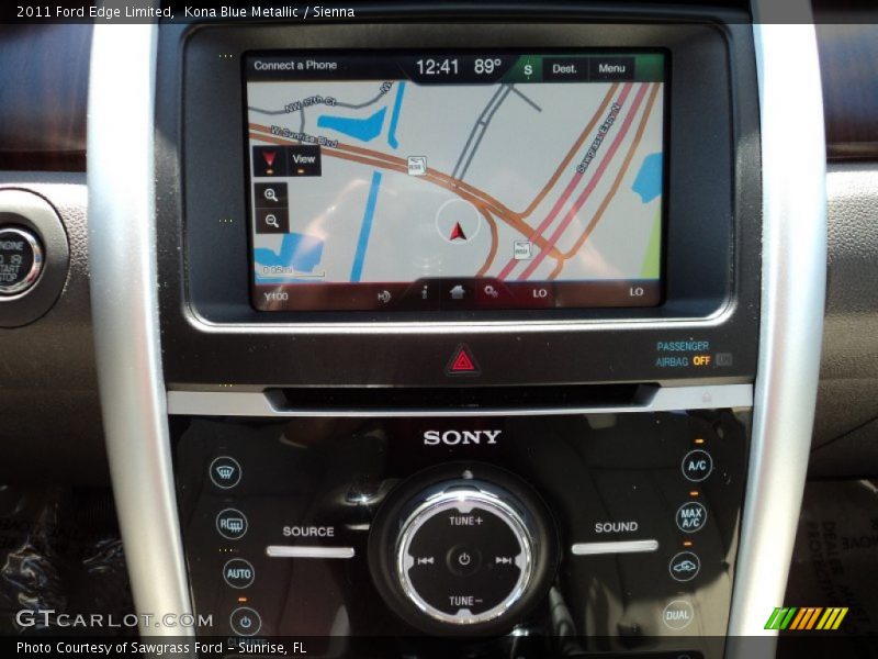 Kona Blue Metallic / Sienna 2011 Ford Edge Limited