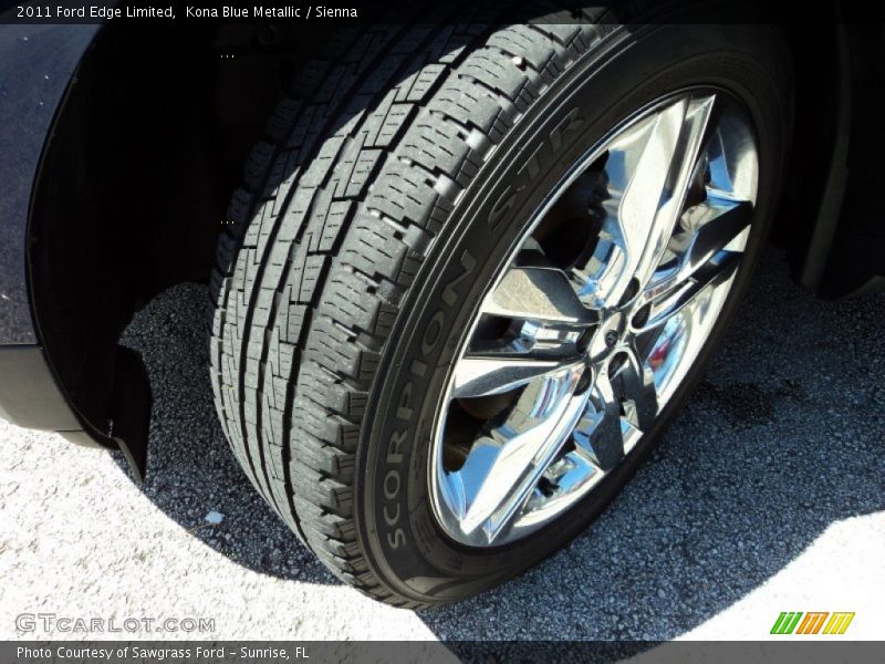 Kona Blue Metallic / Sienna 2011 Ford Edge Limited