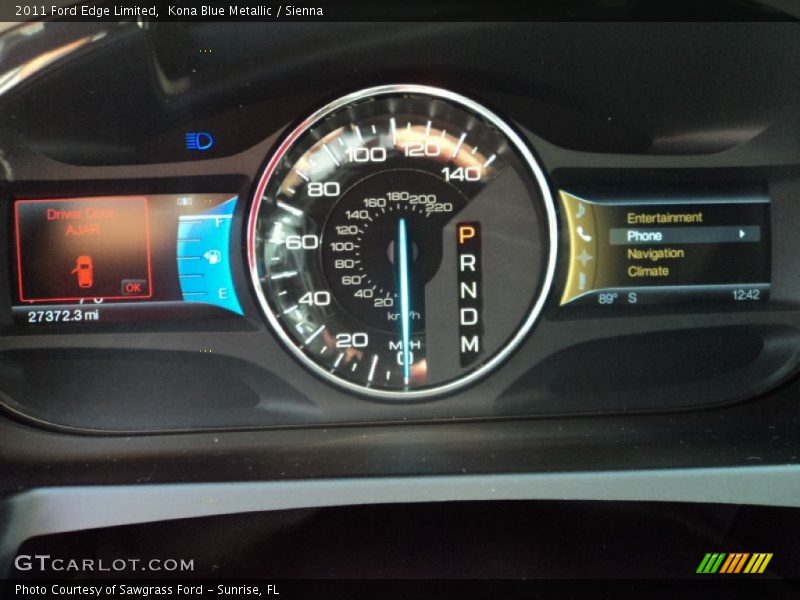 Kona Blue Metallic / Sienna 2011 Ford Edge Limited