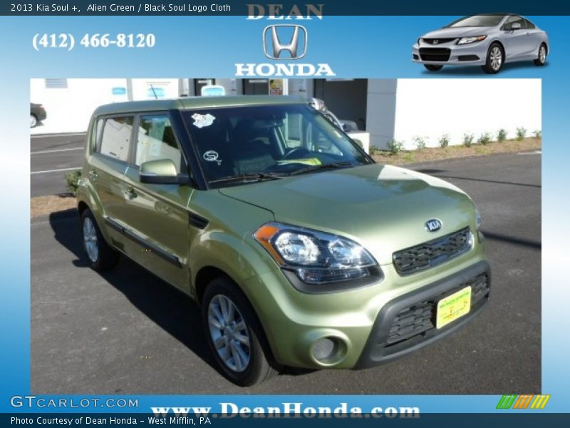 Alien Green / Black Soul Logo Cloth 2013 Kia Soul +