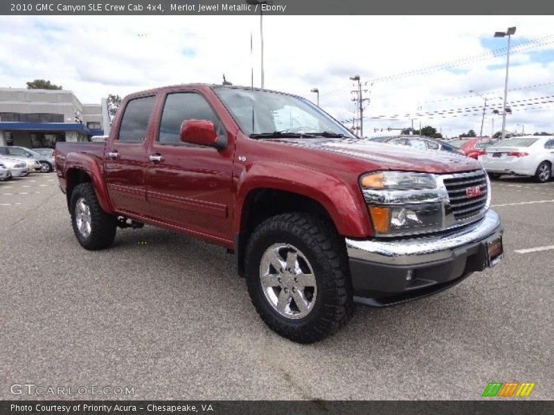 Merlot Jewel Metallic / Ebony 2010 GMC Canyon SLE Crew Cab 4x4