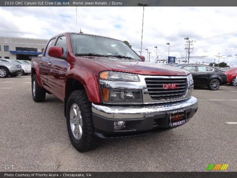 Merlot Jewel Metallic / Ebony 2010 GMC Canyon SLE Crew Cab 4x4