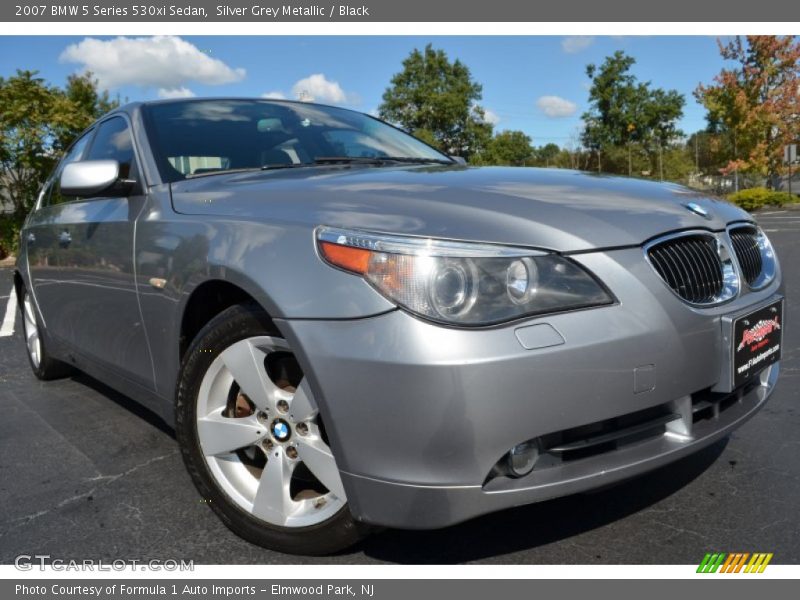 Silver Grey Metallic / Black 2007 BMW 5 Series 530xi Sedan